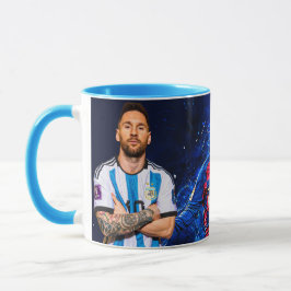 Anpassad Argentina Tröja Mugg – Nummer 10 Fotboll 