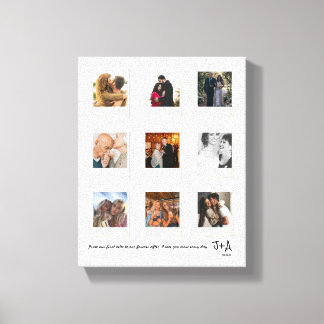 Anpassad årsdags fotokollage ram canvastryck