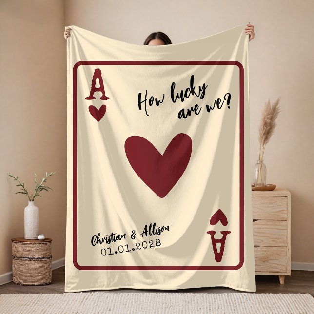 Anpassad årsdagsfiltpresent till kärringen & hubbe fleecefilt (Custom Wedding Blanket Gift for Husband and Wife – Personalized Throw Gift for Bride and Groom)