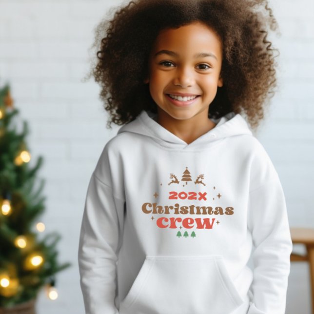 Anpassad årskurs - jullbesättning Kids hoodie T Shirt (Custom Year Holiday Christmas Crew Kids Hoodie)