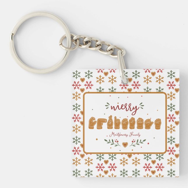 Anpassad ASL God Jul Pepparkakorshänder (Framsidan)