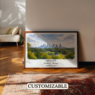 Anpassad Atlanta-väggkonst, Georgia-affisch Poster