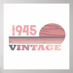 Anpassad åttio vintagar 80:e födelsedagsfesten poster