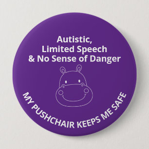 Anpassad Autism, icke-verbal & ingen fara Knapp