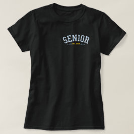 Anpassad avgångsklass 2026 examen blå blommig t shirt