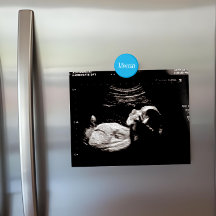 Anpassad Azure Blue Namn Ultraljudsdisplay Kylskåp