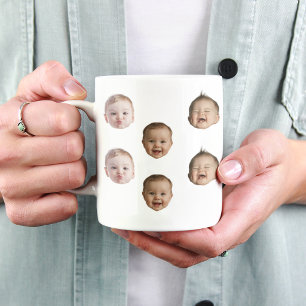 Anpassad baby ansikte kopp Baby 3 bilder Stor gläd