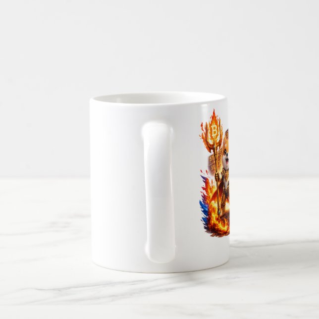 Anpassad Baby Doge Superhjälte Global Inverkan Kaf Kaffemugg (Handtag)