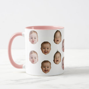 Anpassad Baby Face Mugg Baby 3 Bilder