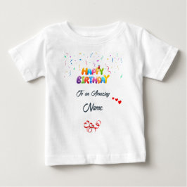 Anpassad baby födelsedagspresent T-shirt – Mjuk & 