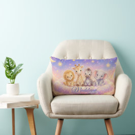Anpassad Baby Lion Giraffe Zebra och Elefant Lumbarkudde