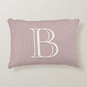 Anpassad baby-monogram initial texturerad pastellr prydnadskudde