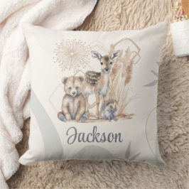 Anpassad Baby Namn Boho Bear Hjort Kön Neutral Kudde