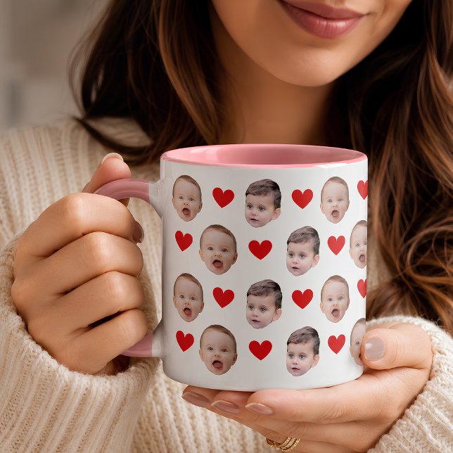 Anpassad babyansikte foto-mugg | Mormor Morfar Pre Mugg (Skapare uppladdad)