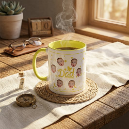Anpassad babyansikte foto-mugg present till pappa mugg