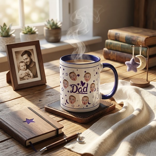 Anpassad babyansikte foto-mugg present till pappa mugg (Skapare uppladdad)