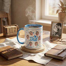 Anpassad babyansikte foto-mugg present till pappa mugg