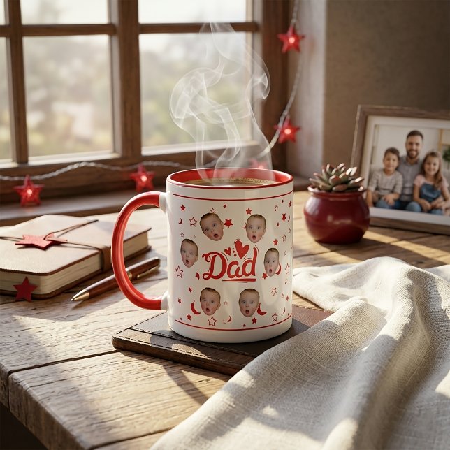 Anpassad babyansikte foto-mugg present till pappa mugg (Skapare uppladdad)