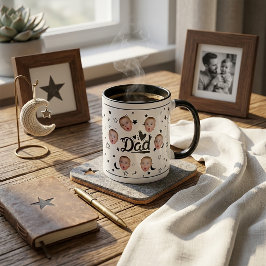 Anpassad babyansikte foto-mugg present till pappa mugg