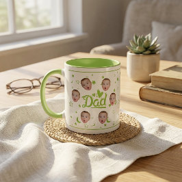 Anpassad babyansikte foto-mugg present till pappa mugg