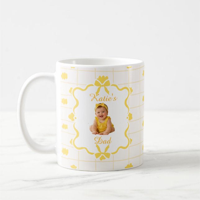 Anpassad babyansikte fotomugg för fars dag kaffemugg (Vänster)