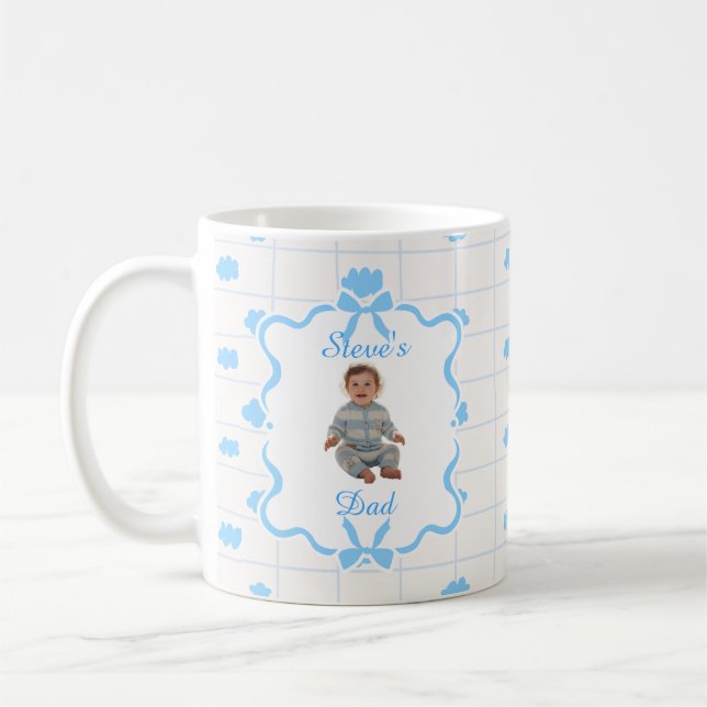 Anpassad babyansikte fotomugg för fars dag kaffemugg (Vänster)