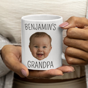 Anpassad babyansikte Mormor Morfar Babybild Mugg