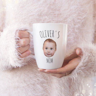 Anpassad babyansikte-mugg, present med babyfoto kaffemugg