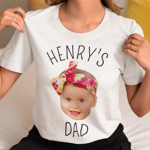 Anpassad babyansikte pappa skjorta t shirt