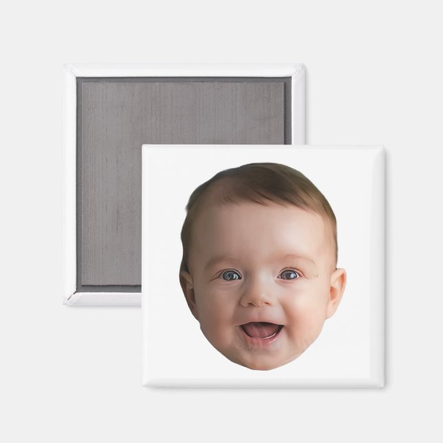 Anpassad babyansikte, rolig anpassad bild magnet (Front/Back)