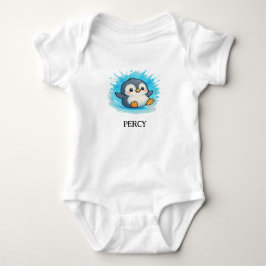 Anpassad babybodysuit – Percy Penguin Namnkläder T Shirt