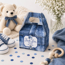 Anpassad babyfest med tema Blue Jean Baby Denim