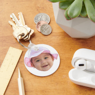 Anpassad babyfoto, babyfotos ansikte nyckelring