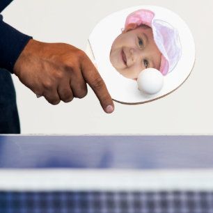 Anpassad babyfoto, babyfotos ansikte pingisracket