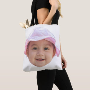 Anpassad babyfoto, babyfotos ansikte tygkasse