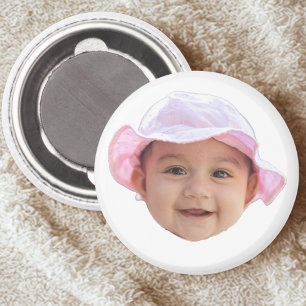 Anpassad babyfoto, babyfots ansikte magnet