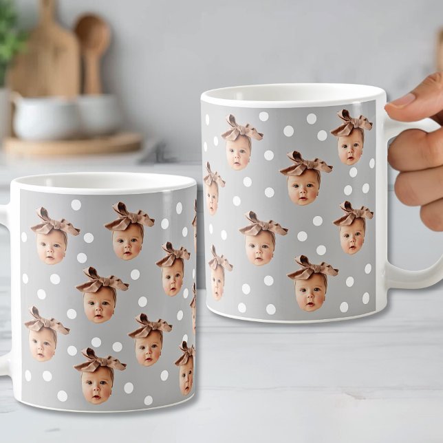 Anpassad babyfoto kaffemugg (Custom Baby Face Photo Coffee Mug)