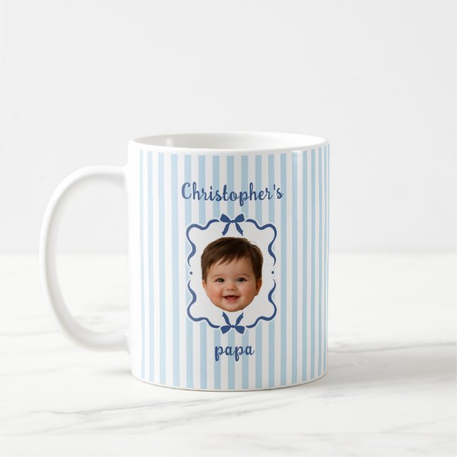 Anpassad babyfoto kaffemugg till pappa (Vänster)