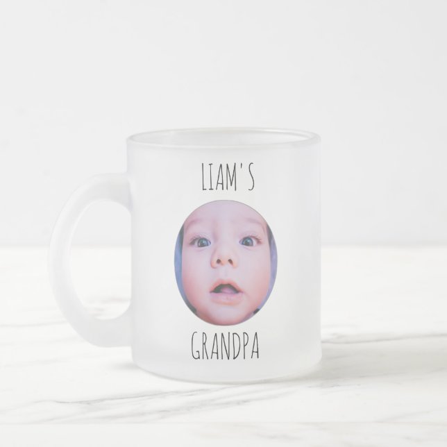 Anpassad babyfoto & namn kaffemugg (Vänster)