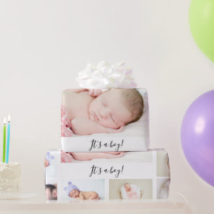 Anpassad babyfotofirandepresent presentpapper