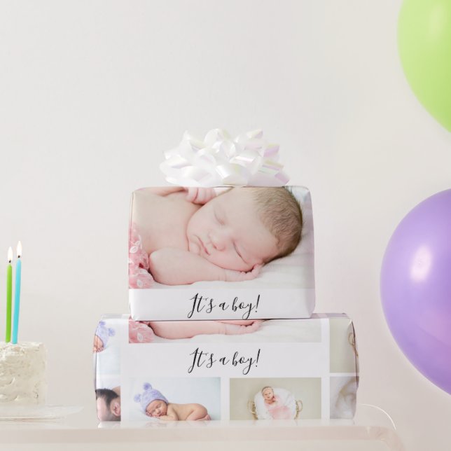Anpassad babyfotofirandepresent presentpapper (Festgåvor)