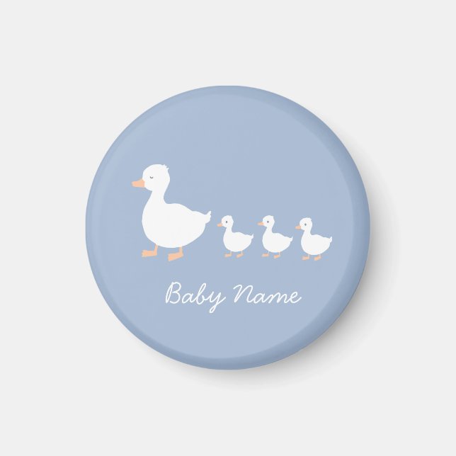 Anpassad babyskor - favoritcookies Blue Duckling Magnet (Framsidan)