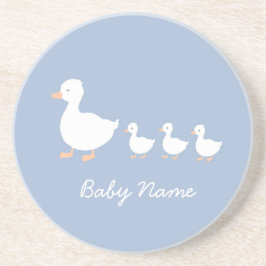 Anpassad babyskor - favoritcookies Blue Duckling Underlägg