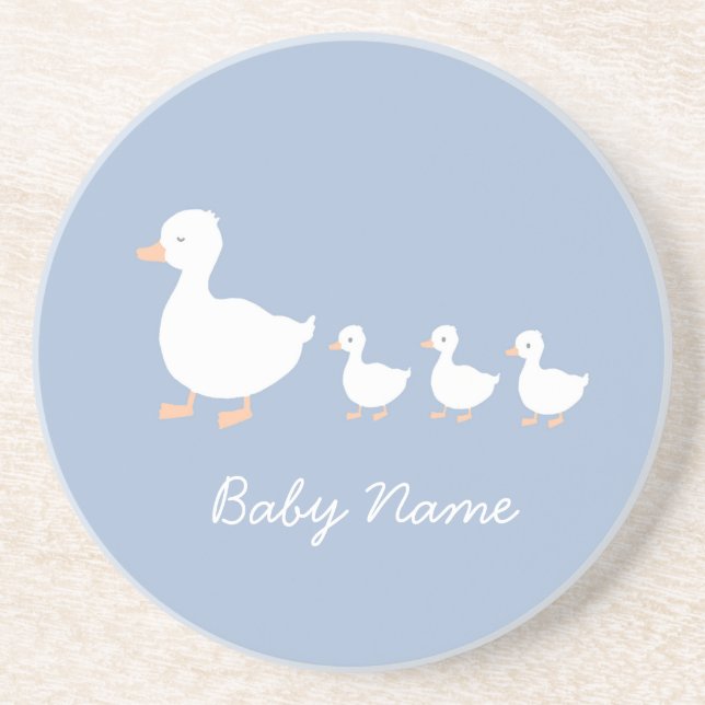 Anpassad babyskor - favoritcookies Blue Duckling Underlägg (Framsidan)