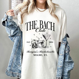 Anpassad Bach-klubb Sängkammaren Retro Cocktail Sv T Shirt
