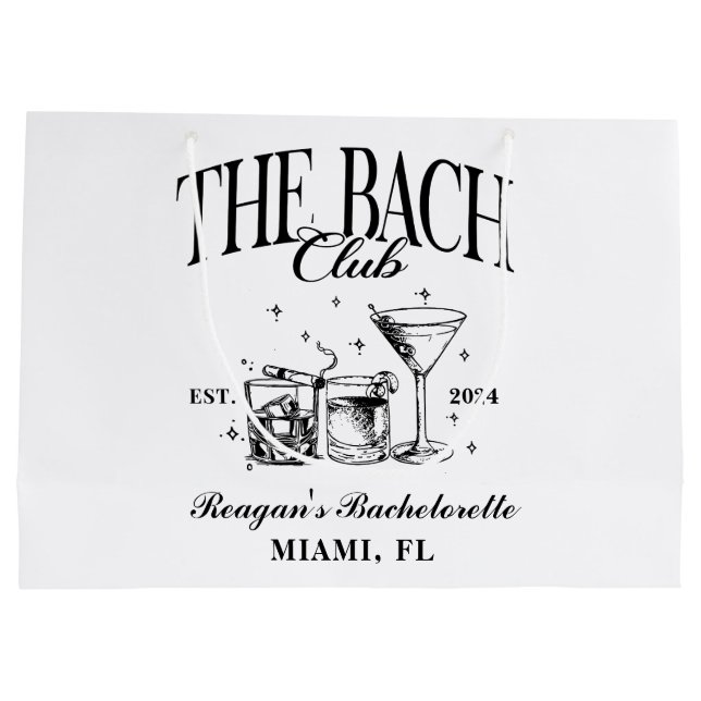 Anpassad Bach-klubb Sängkantsfest Retro Cocktail S (Baksidan)