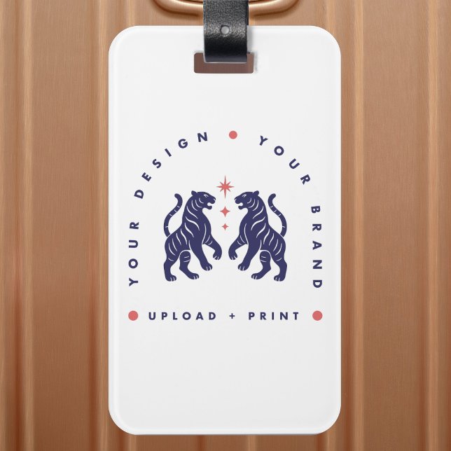 Anpassad Bagageetikett | Din Designuppladdning Bagagebricka (Upload your artwork and turn this luggage tag into custom merch, branding, or a stylish gift)