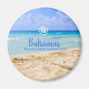 Anpassad Bahamas Semester för Familjen Strand Magnet