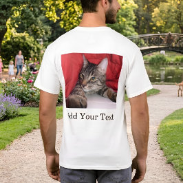 Anpassad bakre foto och valfri text personlig t shirt