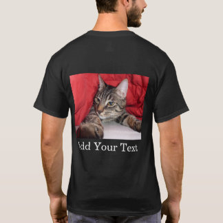 Anpassad bakre foto och valfri text personlig t shirt